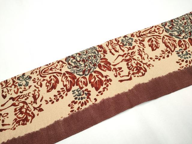 平和屋着物○摺型友禅 京都 多ち花 九寸名古屋帯 型