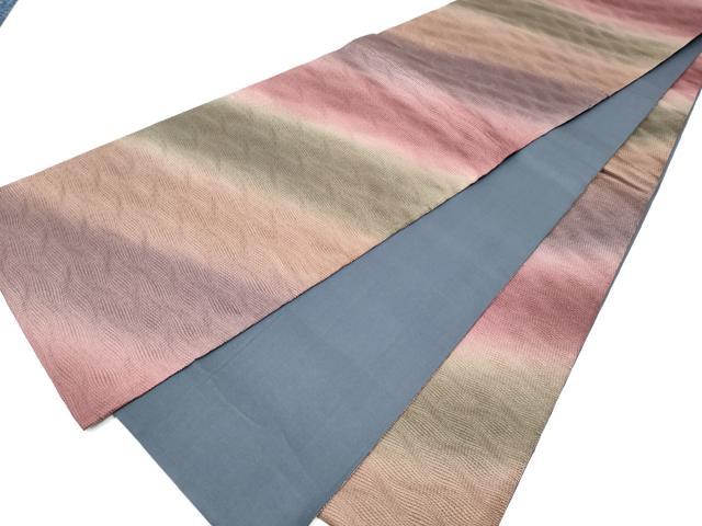 平和屋着物●全通柄袋帯　霞文　正絹　逸品　CAAY9670hy