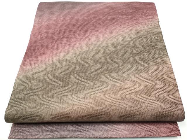 平和屋着物●全通柄袋帯　霞文　正絹　逸品　CAAY9670hy
