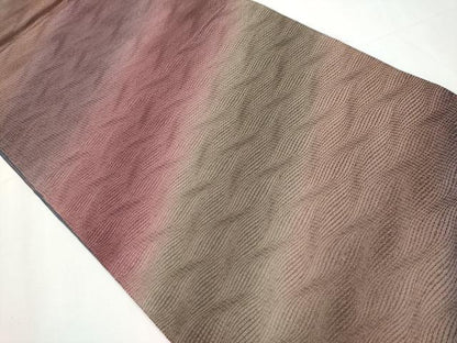 平和屋着物●全通柄袋帯　霞文　正絹　逸品　CAAY9670hy