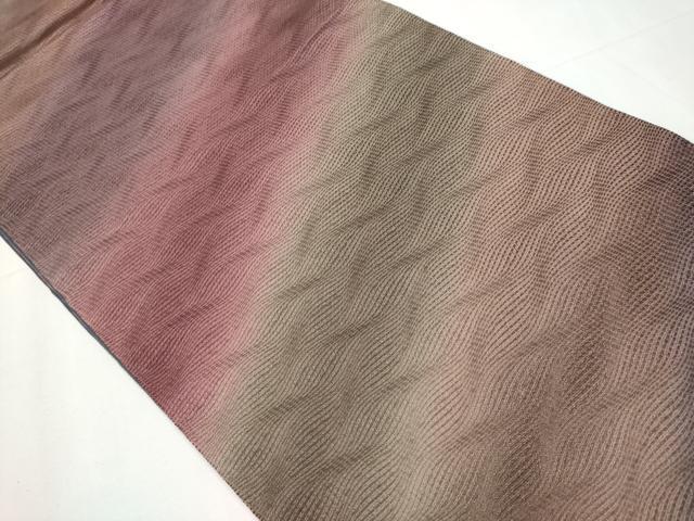 平和屋着物●全通柄袋帯　霞文　正絹　逸品　CAAY9670hy