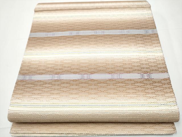 平和屋着物●六通柄袋帯 花織 正絹 逸品 CAAY9675hy
