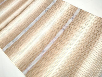 平和屋着物●六通柄袋帯 花織 正絹 逸品 CAAY9675hy