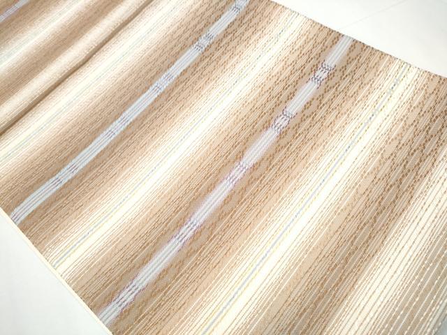 平和屋着物●六通柄袋帯 花織 正絹 逸品 CAAY9675hy