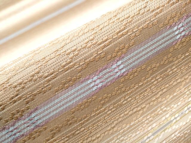 平和屋着物●六通柄袋帯 花織 正絹 逸品 CAAY9675hy
