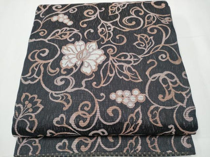 平和屋着物▽スリーシーズン 春夏秋 六通柄袋帯 葡萄蔦の葉文 正絹 逸品 CAAY9682hy