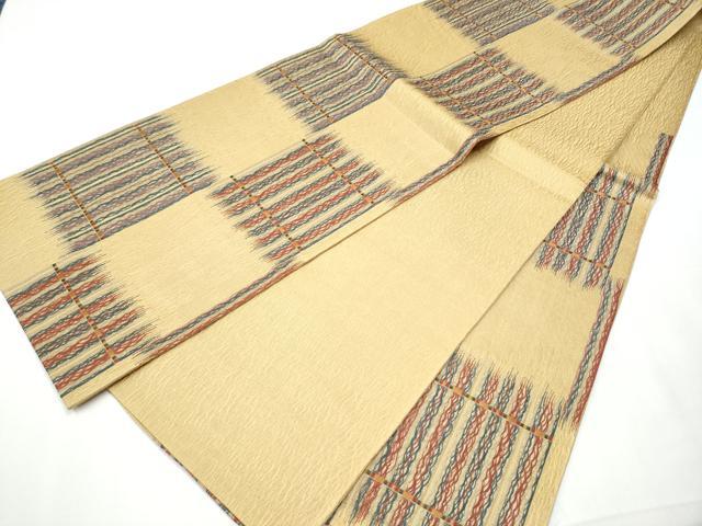 平和屋着物▽スリーシーズン 春夏秋 六通柄袋帯 櫛織 霞文 銀糸 正絹 逸品 CAAY9712hy