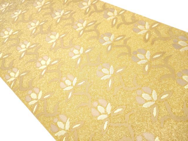 平和屋着物●両面　六通柄袋帯　桜輝　金銀糸　正絹　逸品　CAAY9713hy