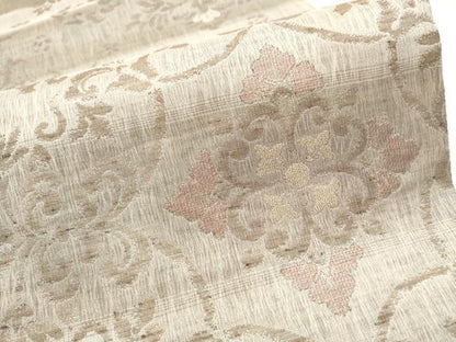 平和屋着物▽スリーシーズン 春夏秋 六通柄袋帯 櫛織 花唐草文 正絹 逸品 CAAY9719hy