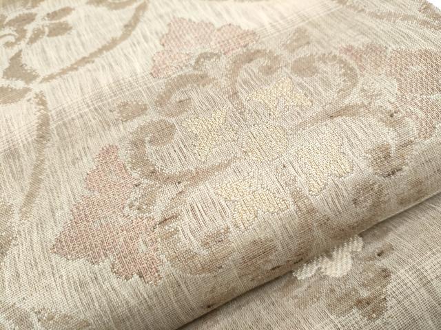 平和屋着物▽スリーシーズン 春夏秋 六通柄袋帯 櫛織 花唐草文 正絹 逸品 CAAY9719hy