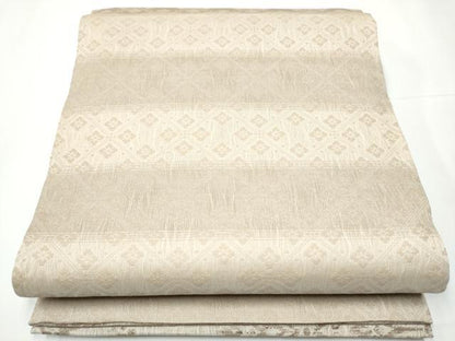 平和屋着物▽スリーシーズン 春夏秋 六通柄袋帯 櫛織 花唐草文 正絹 逸品 CAAY9719hy