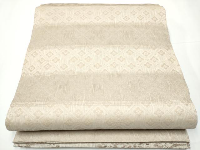 平和屋着物▽スリーシーズン 春夏秋 六通柄袋帯 櫛織 花唐草文 正絹 逸品 CAAY9719hy