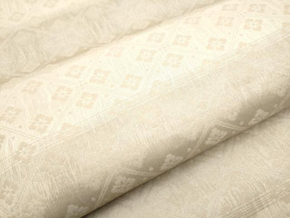 平和屋着物▽スリーシーズン 春夏秋 六通柄袋帯 櫛織 花唐草文 正絹 逸品 CAAY9719hy