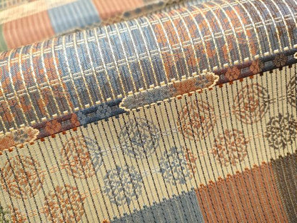 平和屋着物●全通柄袋帯 横段花文 正絹 逸品 CAAY9752hy