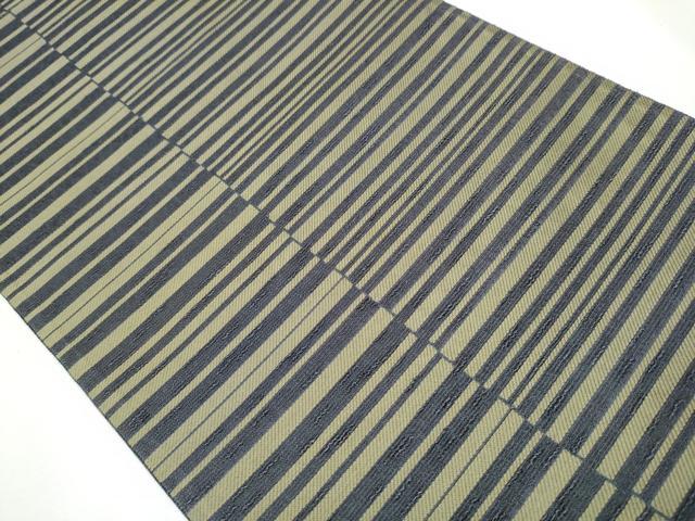平和屋着物●両面　六通柄袋帯　抽象文　金糸　正絹　逸品　CAAY9761hy