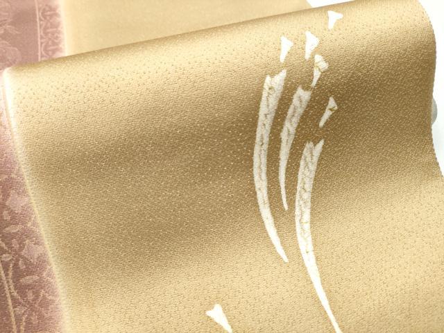 平和屋着物●全通柄袋帯 花唐草吉祥文 黒地 銀糸 正絹 逸品 CAAY9772hy