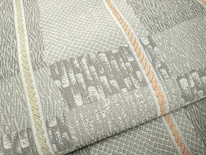 平和屋着物●六通柄袋帯 変わり市松紐文 正絹 逸品 CAAY9778hy