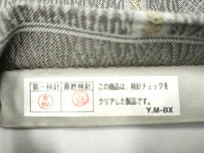 平和屋着物●六通柄袋帯 変わり市松紐文 正絹 逸品 CAAY9778hy