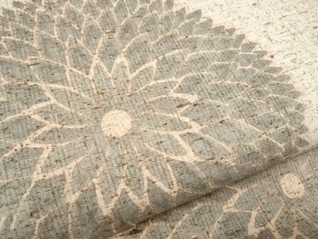 平和屋着物●全通柄袋帯 ぜんまい紬 菊 正絹 逸品 CAAY9785hy