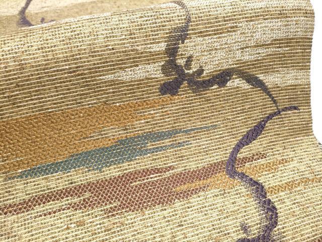 平和屋着物●創業280年　誉田屋源兵衛　両面　全通柄袋帯　ぜんまい紬　コウモリ　霞文　正絹　逸品　CAAY9788hy