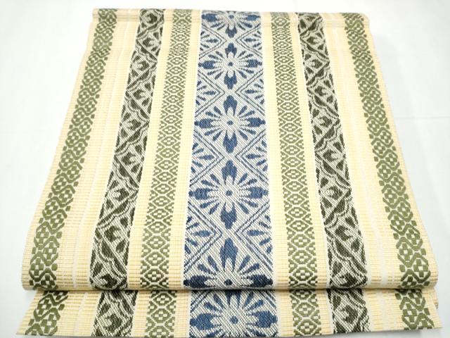 平和屋着物●本場筑前博多織 八寸名古屋帯 花間道 正絹 逸品 CAAY9796hy