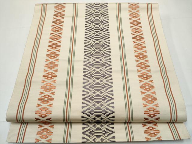 平和屋着物●本場筑前博多織 八寸名古屋帯 献上 正絹 逸品 CAAY9806hy