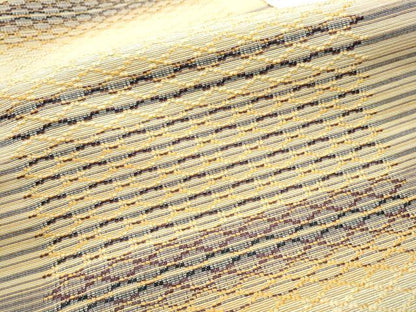 平和屋着物●八寸名古屋帯 紬地 花織 正絹 逸品 CAAY9822hy