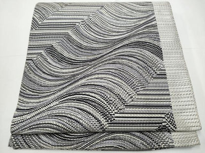 平和屋着物●本場筑前博多織 八寸名古屋帯 霞文 正絹 逸品 CAAY9825hy
