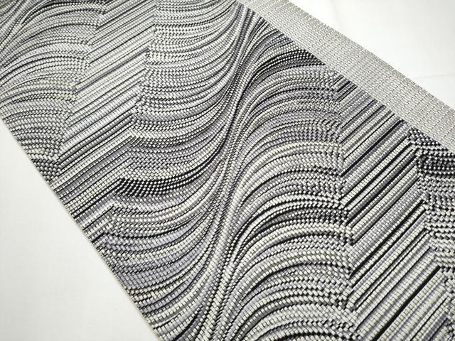 平和屋着物●本場筑前博多織 八寸名古屋帯 霞文 正絹 逸品 CAAY9825hy