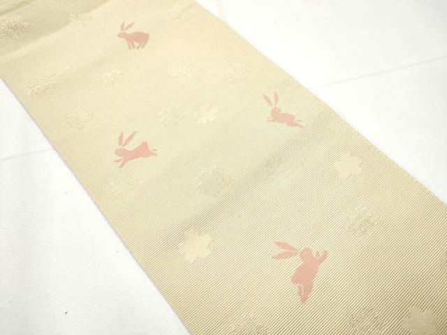平和屋着物●両面　半幅帯　月兎　舞桜　DABE1254op 平和屋着物○両面 半幅帯 月兎 舞桜 DABE1254opの通販 by 平和屋｜ラクマ
