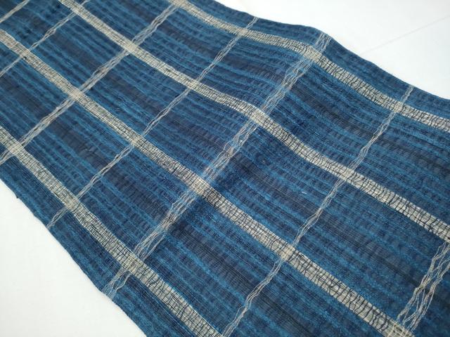 平和屋着物▽創作 スリーシーズン 春夏秋 全通柄袋帯 格子柄 正絹 逸品 CAAY9864hy