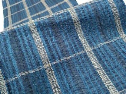 平和屋着物▽創作 スリーシーズン 春夏秋 全通柄袋帯 格子柄 正絹 逸品 CAAY9864hy