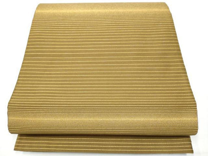 平和屋着物●全通柄袋帯 横段文 金糸 正絹 逸品 CAAY9866hy
