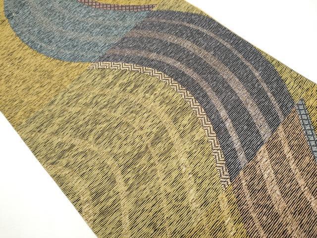 平和屋着物●六通柄袋帯　流水文　金糸　やまと誂製　正絹　逸品　CAAY9912hy