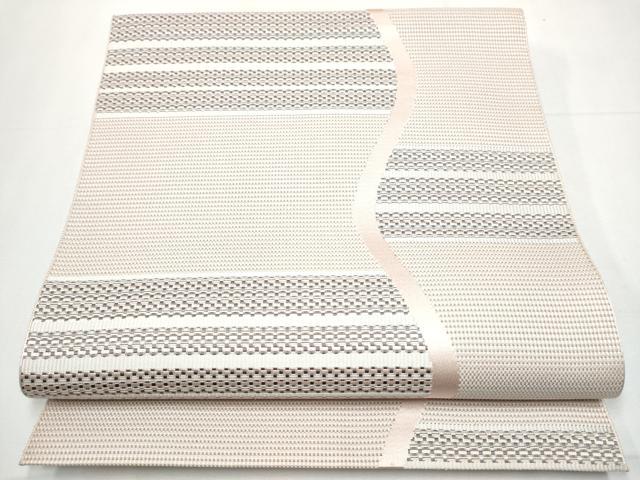 平和屋着物●本場筑前博多織　八寸名古屋帯　横段文　正絹　逸品　CAAY9950hy
