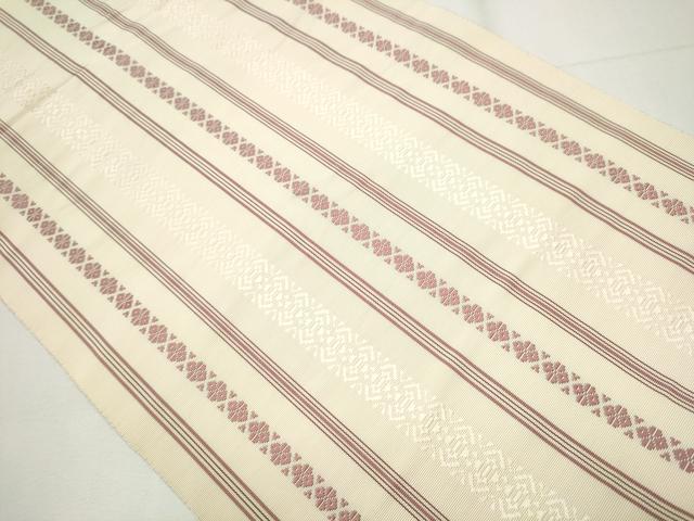 平和屋着物●本場筑前博多織 八寸名古屋帯 献上 正絹 逸品 CAAY9986hy