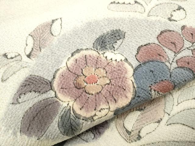 平和屋着物●九寸名古屋帯　辻が花　鬼しぼ縮緬　正絹　逸品　DABE1067op 平和屋本店□極上 浦野理一 金彩友禅 九寸名古屋帯 辻が花 箔手描本染