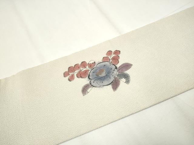 平和屋着物●九寸名古屋帯　絞り　辻が花　正絹　逸品　CABD4105dy 平和屋着物○塩瀬 九寸名古屋帯 絞り 辻が花 鬼しぼ縮緬 正絹 逸品