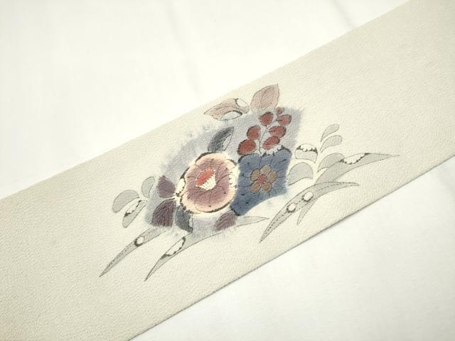 平和屋着物○塩瀬 九寸名古屋帯 絞り 辻が花 鬼しぼ縮緬 正絹 逸品