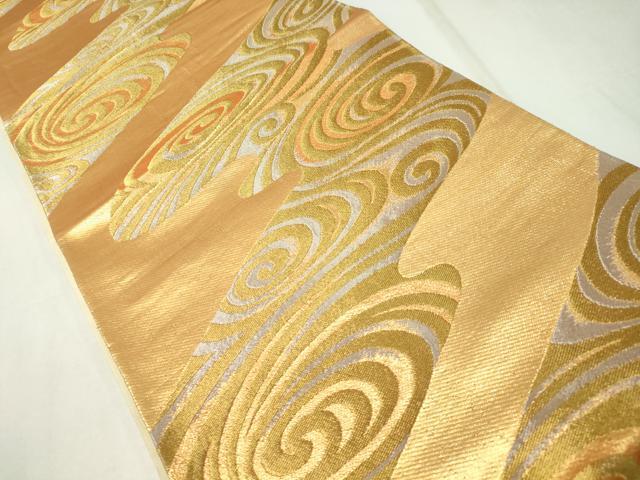平和屋着物◎六通柄袋帯　流水文　金銀糸　正絹　逸品　CAAZ0060dy