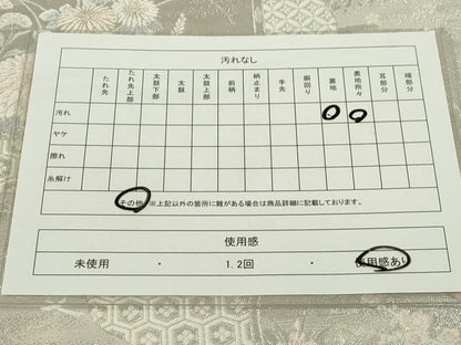 平和屋着物◎六通柄袋帯　唐織　孔雀花文　プラチナ箔　正絹　逸品　CAAZ0081dy