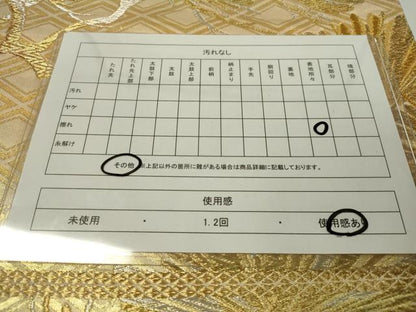 平和屋着物◎六通柄袋帯 松葉文 金銀糸 正絹 逸品 CAAZ0105dy