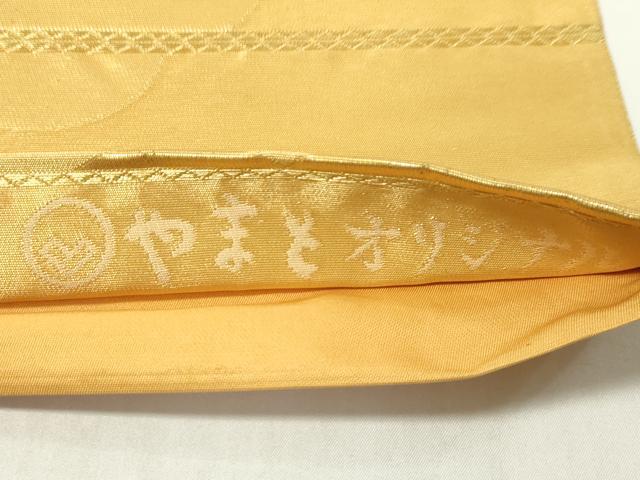 平和屋着物◎太鼓柄袋帯　駒刺繍　貝桶花文　金糸　やまとオリジナル　正絹　逸品　CAAZ0106dy