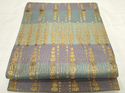 平和屋着物▽スリーシーズン 春夏秋 六通柄袋帯 吉祥文 金糸 正絹 逸品 CAAZ0328dy