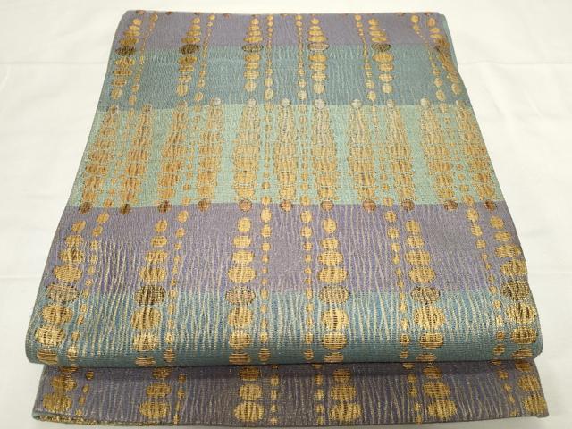 平和屋着物▽スリーシーズン 春夏秋 六通柄袋帯 吉祥文 金糸 正絹 逸品 CAAZ0328dy