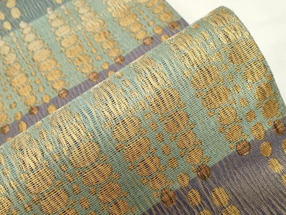 平和屋着物▽スリーシーズン 春夏秋 六通柄袋帯 吉祥文 金糸 正絹 逸品 CAAZ0328dy
