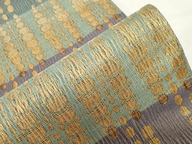平和屋着物▽スリーシーズン 春夏秋 六通柄袋帯 吉祥文 金糸 正絹 逸品 CAAZ0328dy