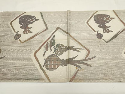 平和屋着物●本場筑前博多織 八寸名古屋帯 成り物 正絹 逸品 CAAZ0338dy