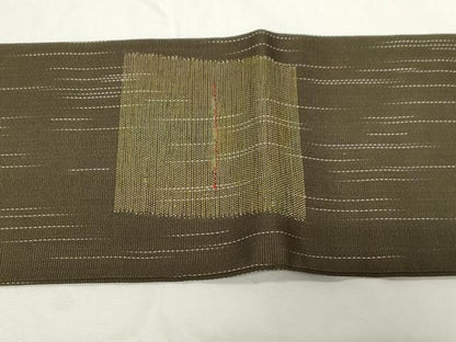 平和屋着物▽スリーシーズン 春夏秋 九寸名古屋帯 色紙文 正絹 逸品 CAAZ0340dy