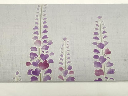 平和屋着物●九寸名古屋帯 紬地 枝垂れ藤 正絹 逸品 未使用 CAAZ0350dy